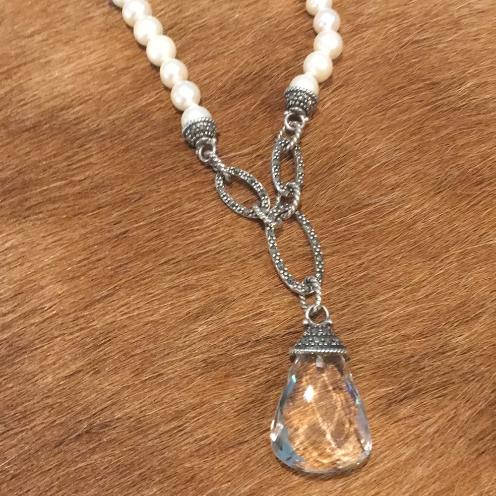 925 Sterling Quartz with Pearls